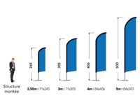 Taille beachflag plume