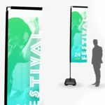 Impression Beach Flag Téléscopique