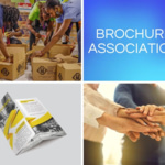Folleto tríptico publicitario para asociación