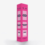 Totem publicitaire triangulaire