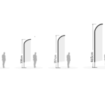 Différentes tailles de drapeaux