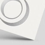 Tarjetas de visita metalizadas plateadas