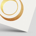 Tarjetas de visita metalizadas doradas