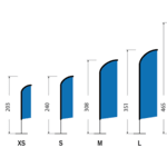 Différentes tailles de drapeaux