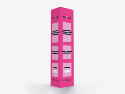Totem publicitaire triangulaire