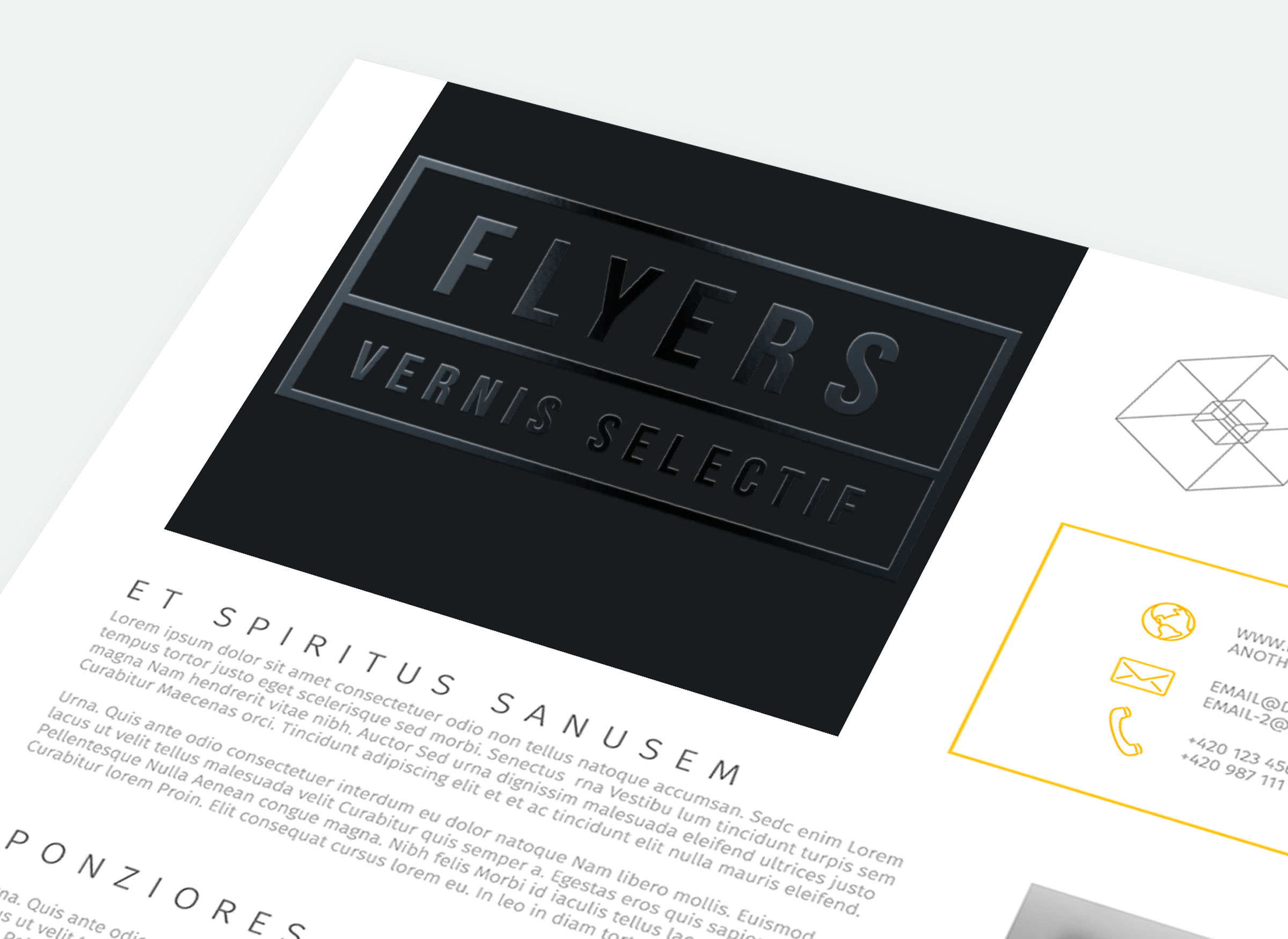 flyers con barniz selectivo